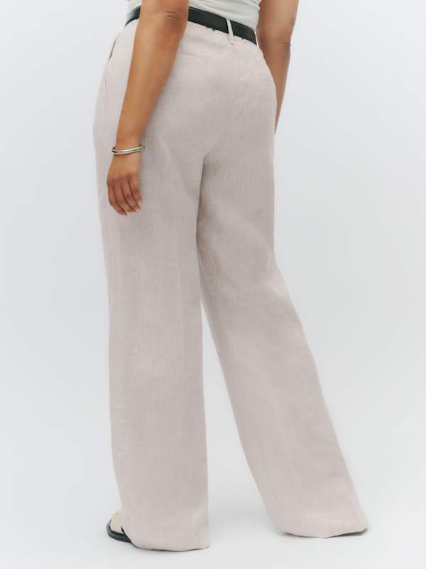 Alex Linen Pant Es - Oatmeal