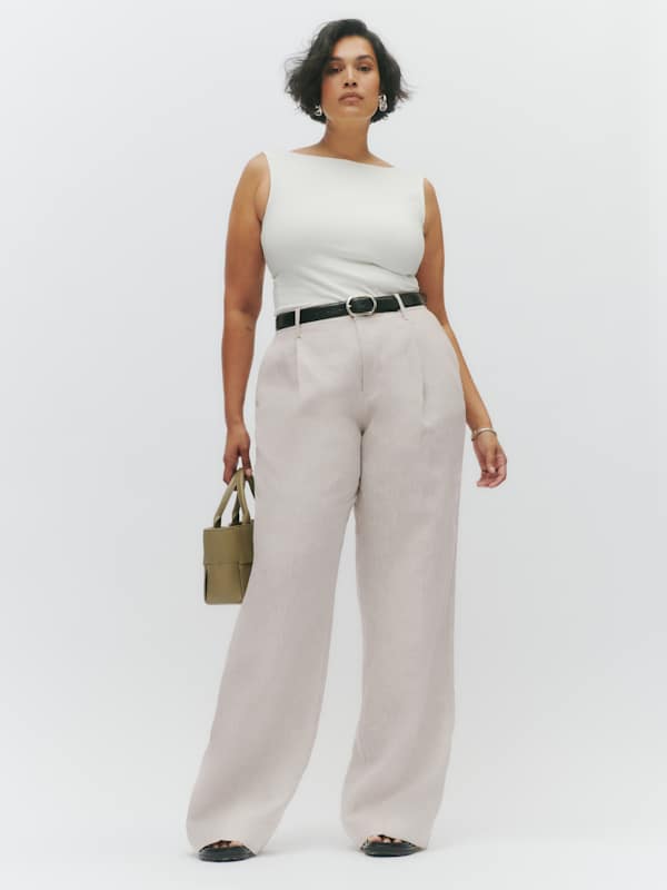 Alex Linen Pant Es - Oatmeal