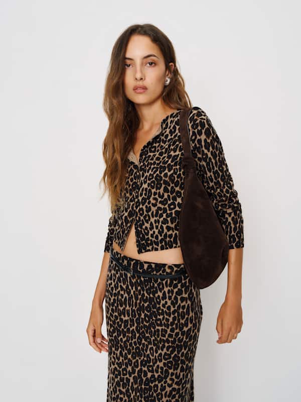 Bernadette Crew Cardigan - Leopard