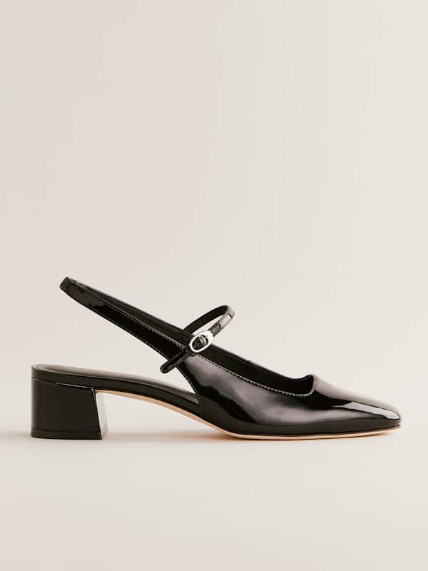 Maddox Slingback Heel - Black Patent
