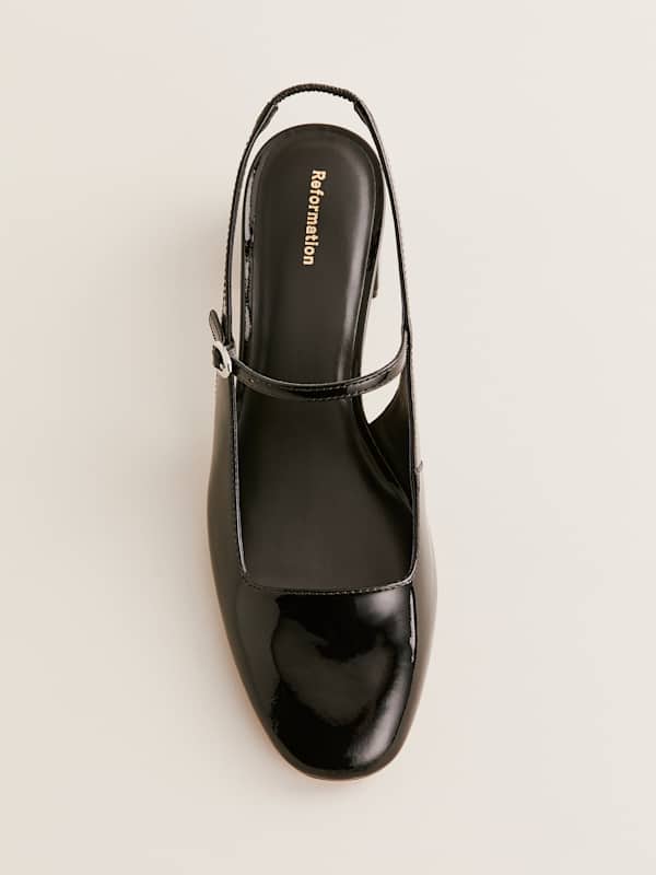 Maddox Slingback Heel - Black Patent