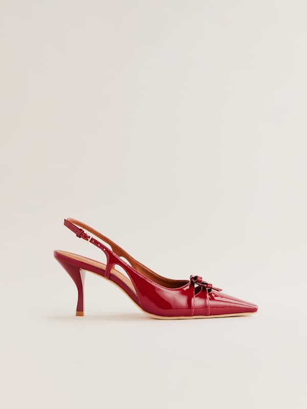 Noreen Slingback Pump - Scarlet Patent