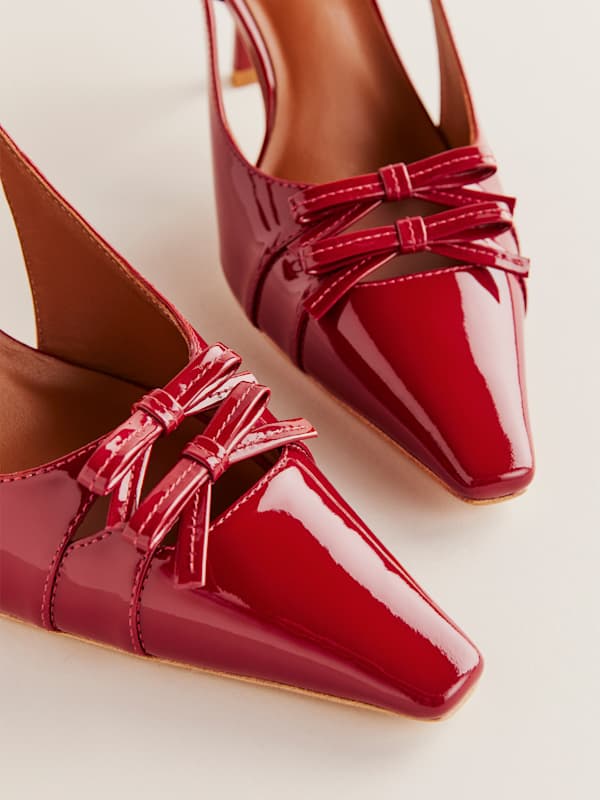 Noreen Slingback Pump - Scarlet Patent