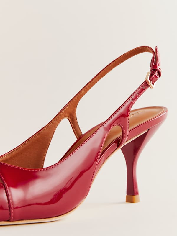 Noreen Slingback Pump - Scarlet Patent
