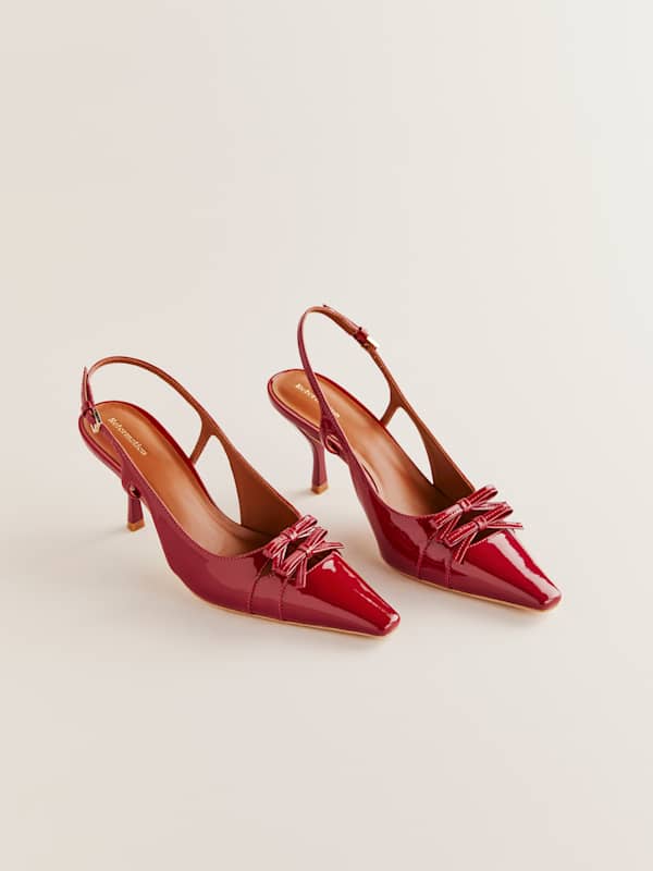 Noreen Slingback Pump - Scarlet Patent