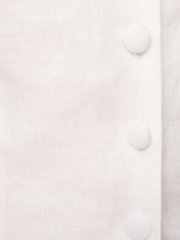 Amela Linen Top - White