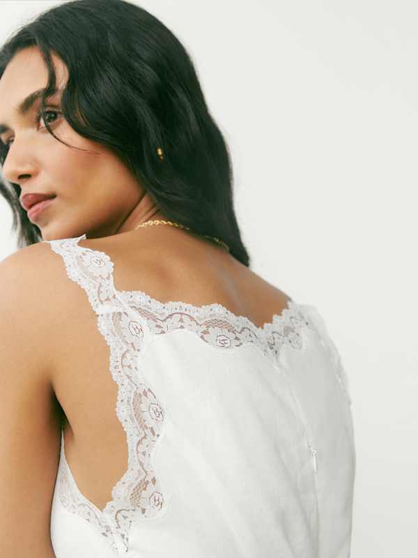 Josefina Linen Top - White