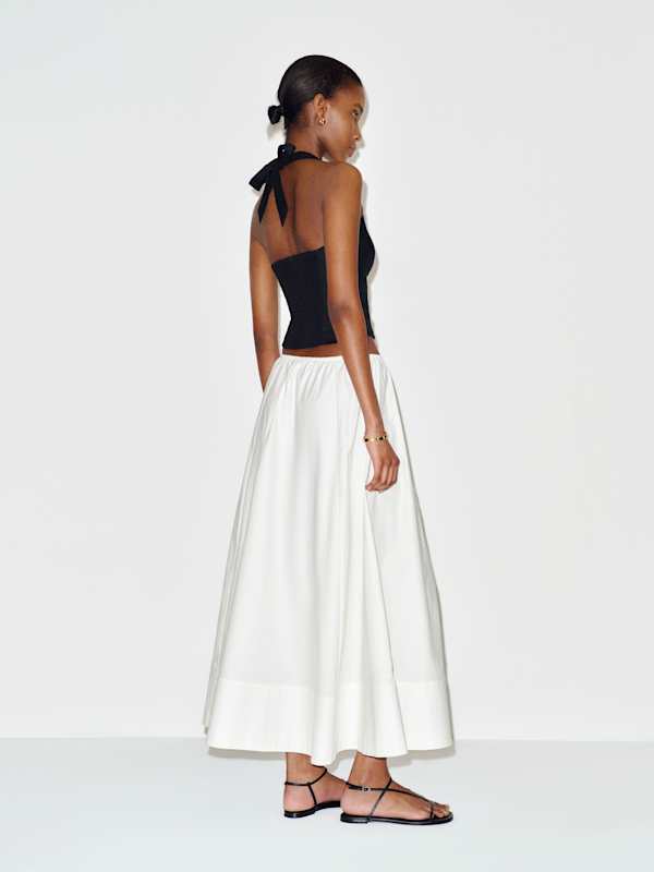 Malika Linen Top - Black