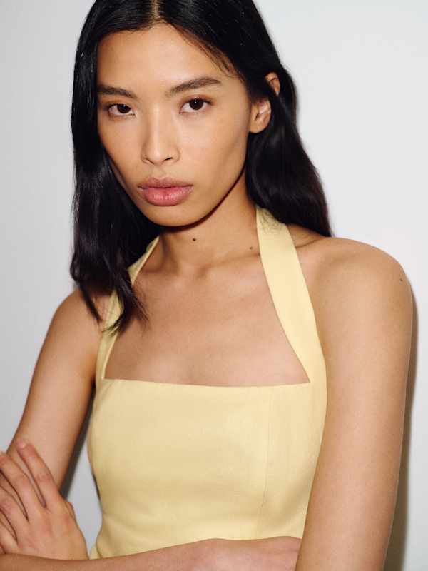 Malika Linen Top - Ray Of Light