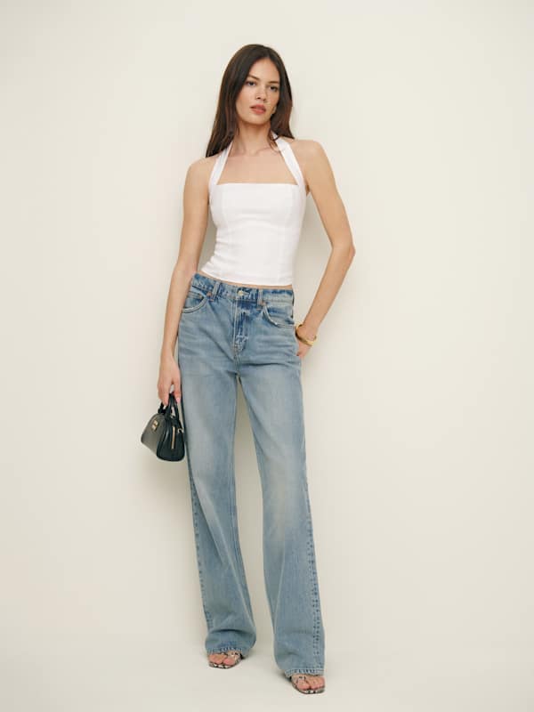 Malika Linen Top - White