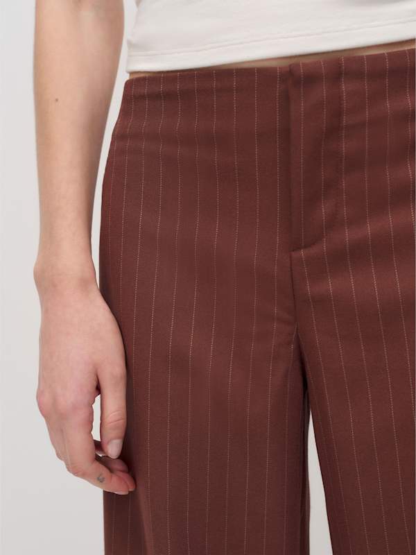Vida Low Rise Pant - Brown Stripe