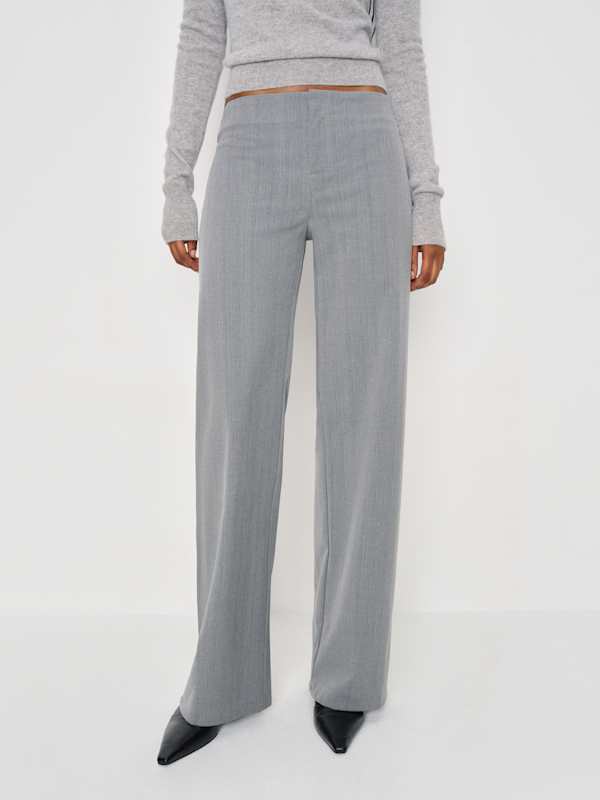Vida Low Rise Pant - Grey Stripe