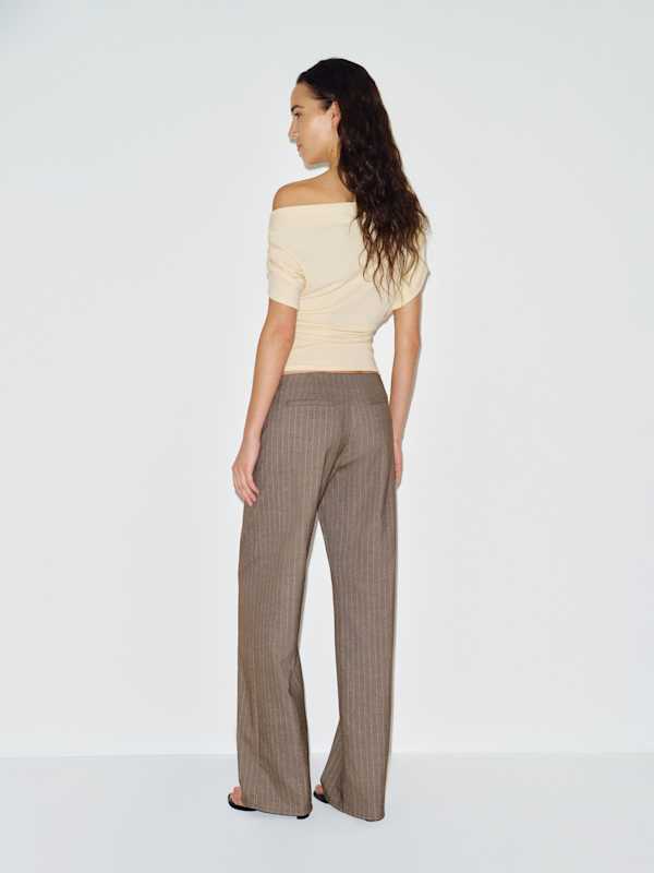 Vida Low Rise Pant - Nutmeg Stripe