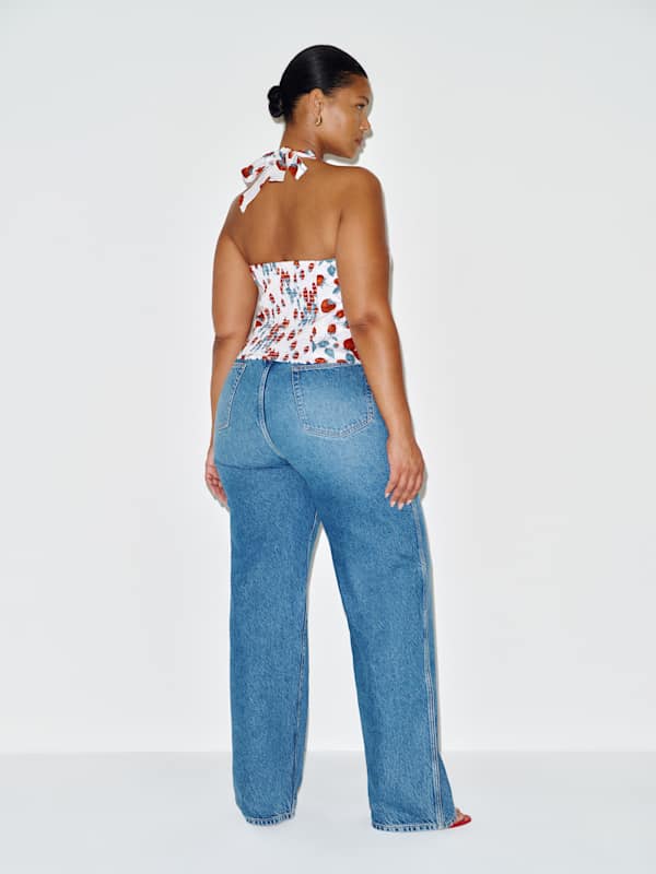 Malika Linen Top Es - Strawberry Jam