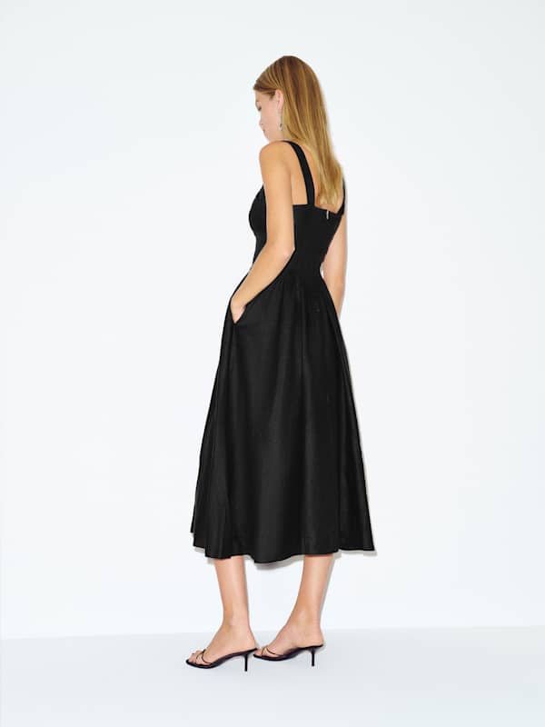 Balia Linen Dress - Black
