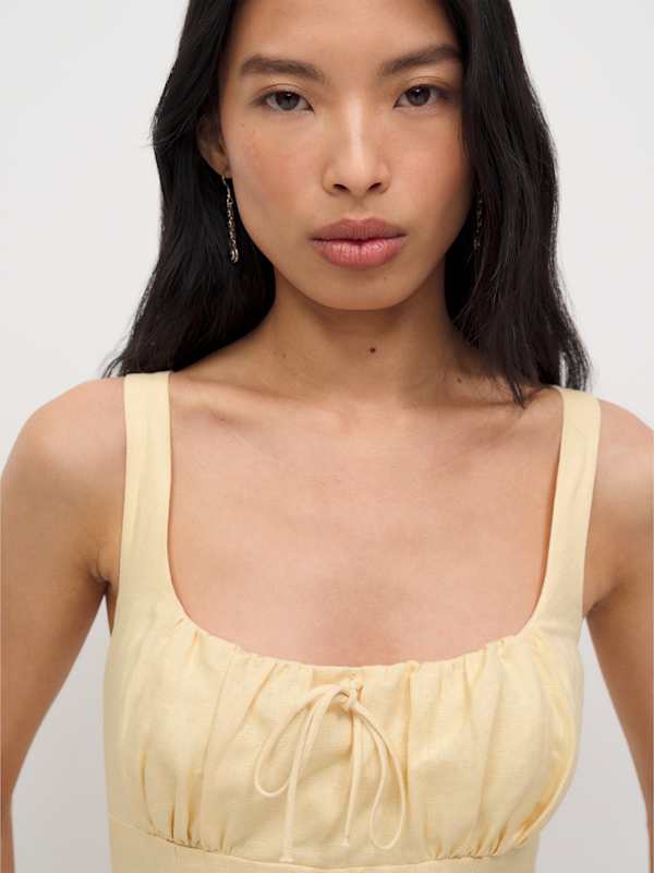 Balia Linen Dress - Parmesan