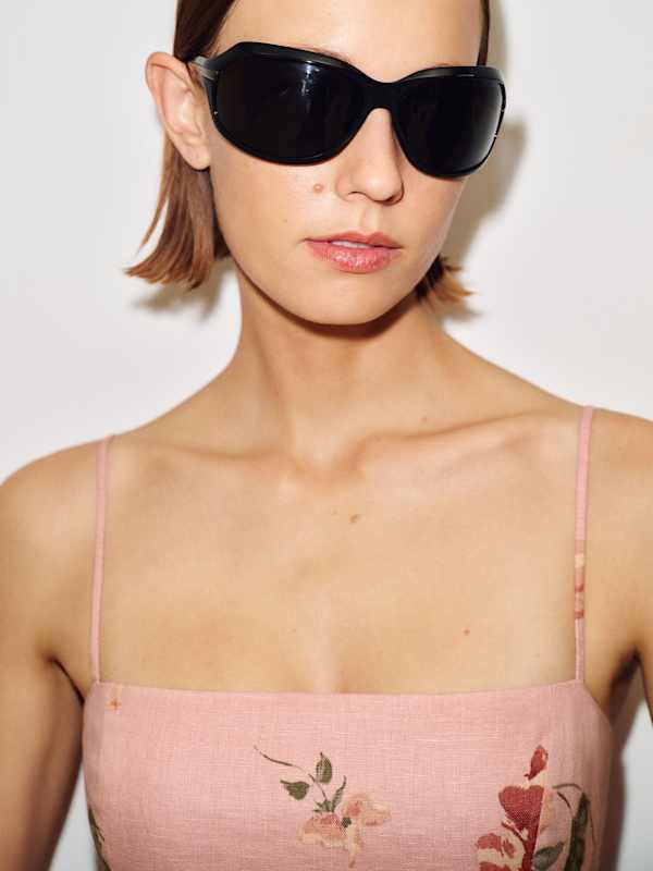 Monette Linen Dress - Rose Serenade