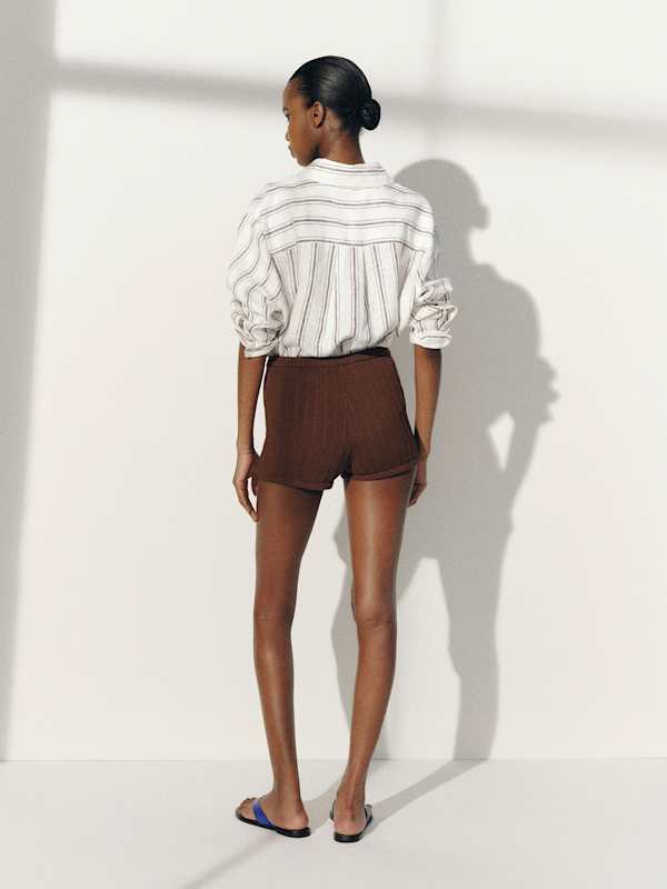 Andy Oversized Linen Shirt - Geneva Stripe