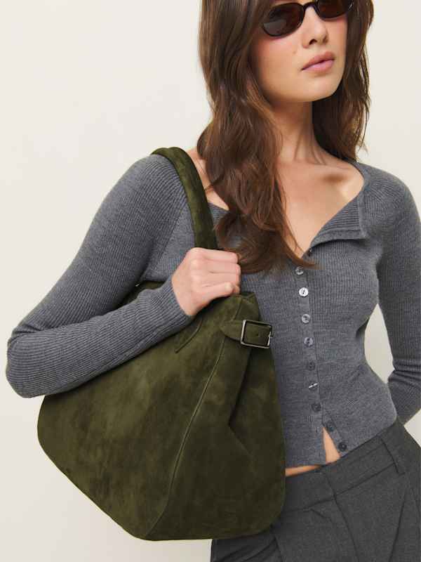 Oversized Patrizia Bag - Leccio Suede