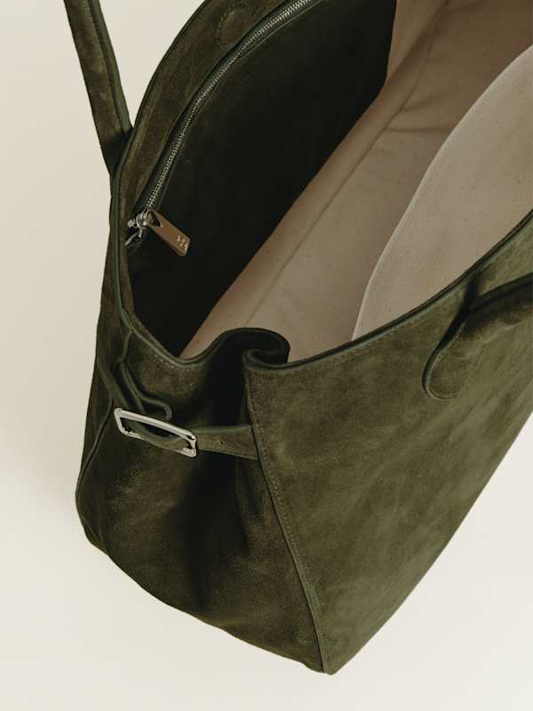 Oversized Patrizia Bag - Leccio Suede