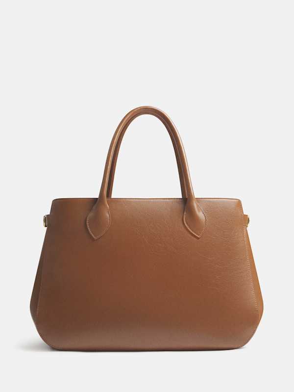 Oversized Patrizia Bag - Walnut Leather