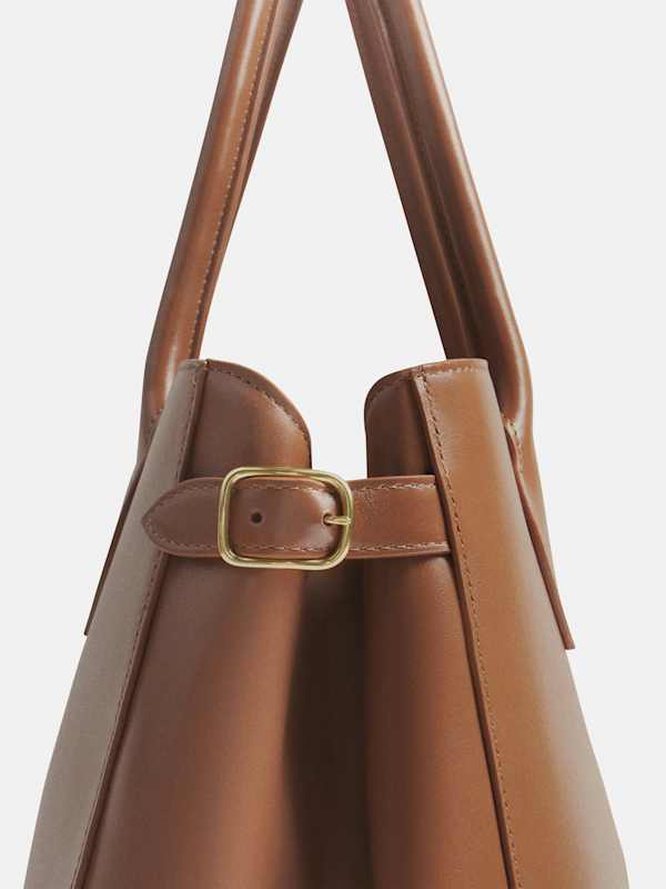 Oversized Patrizia Bag - Walnut Leather