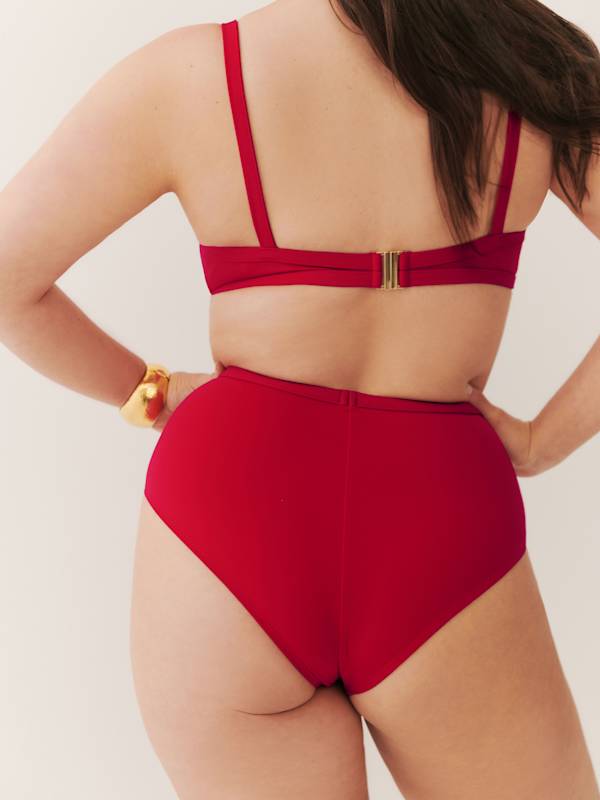 Azure Bikini Bottom - Lipstick