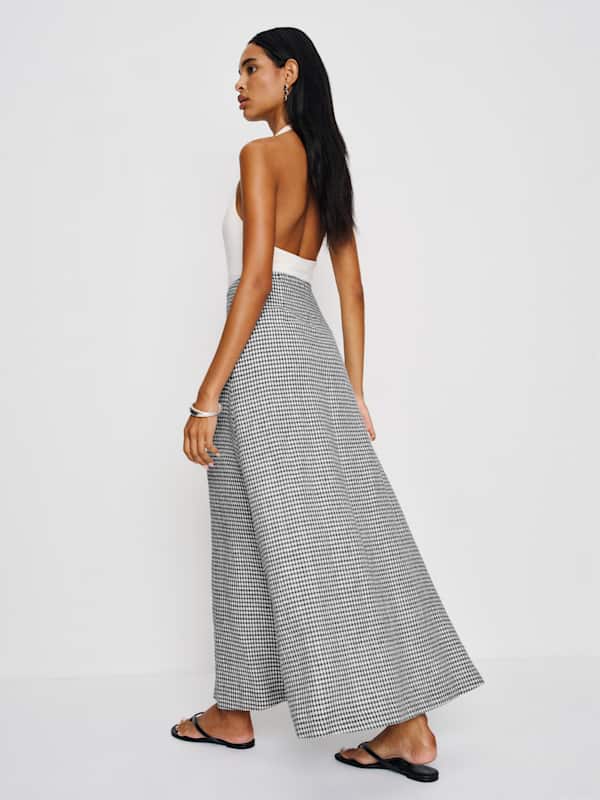 Andi Linen Maxi Skirt - Remy Check