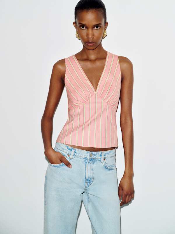 Meg Top - Watermelon Stripe
