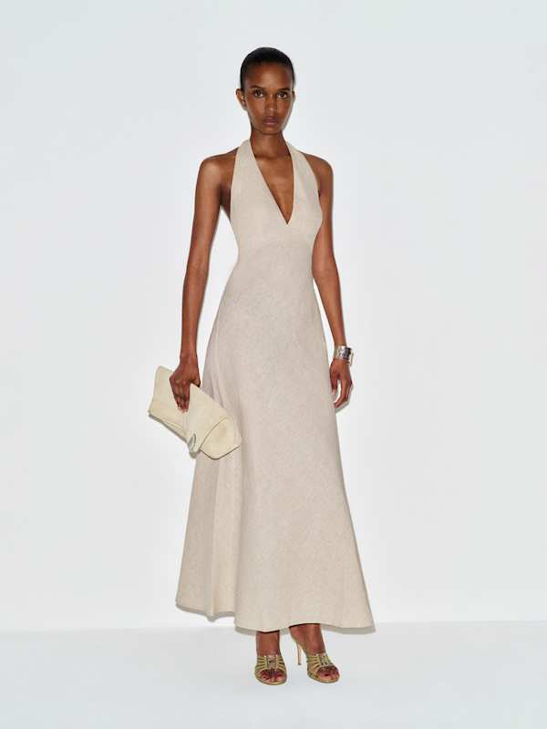 Delilah Linen Dress - Oatmeal