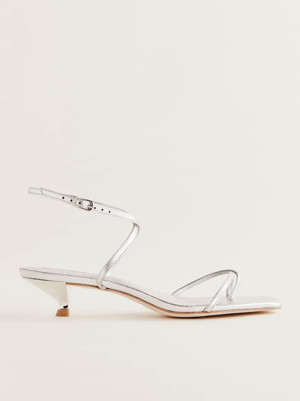 Sandales &agrave; kitten heels Georgia - Argent&eacute;