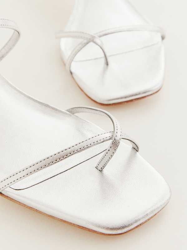 Sandales &agrave; kitten heels Georgia - Argent&eacute;