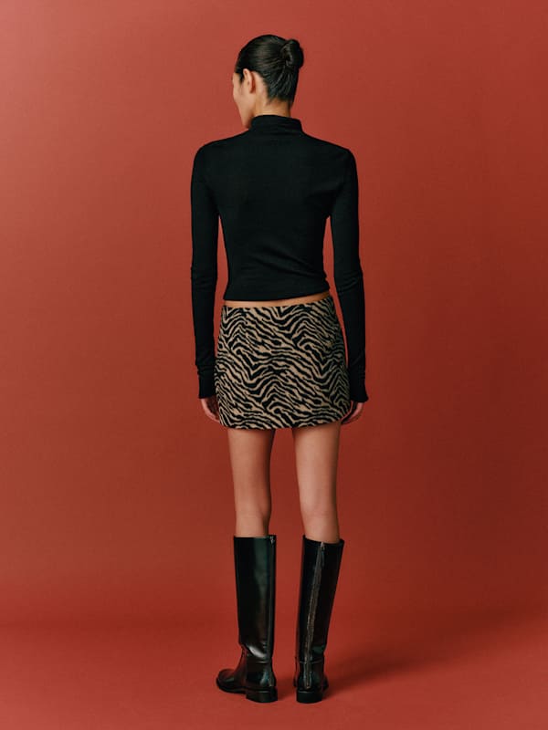 Carla Low Waist Skirt - Animal