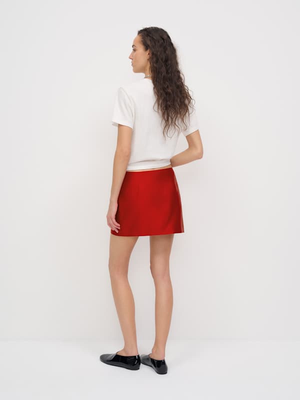 Carla Low Waist Skirt - Red