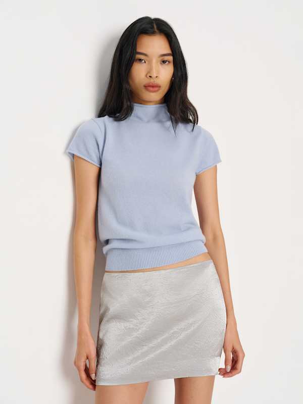 Carla Low Waist Skirt - Silver Halo