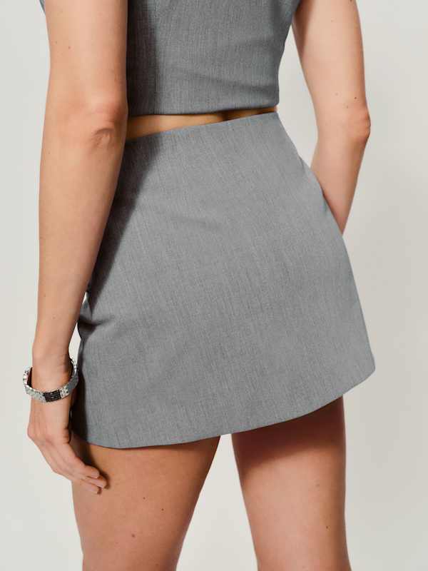 Carla Low Waist Skirt - Smoke