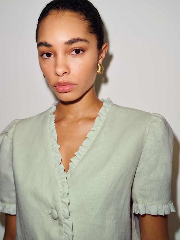 Bess Linen Top - Salvia
