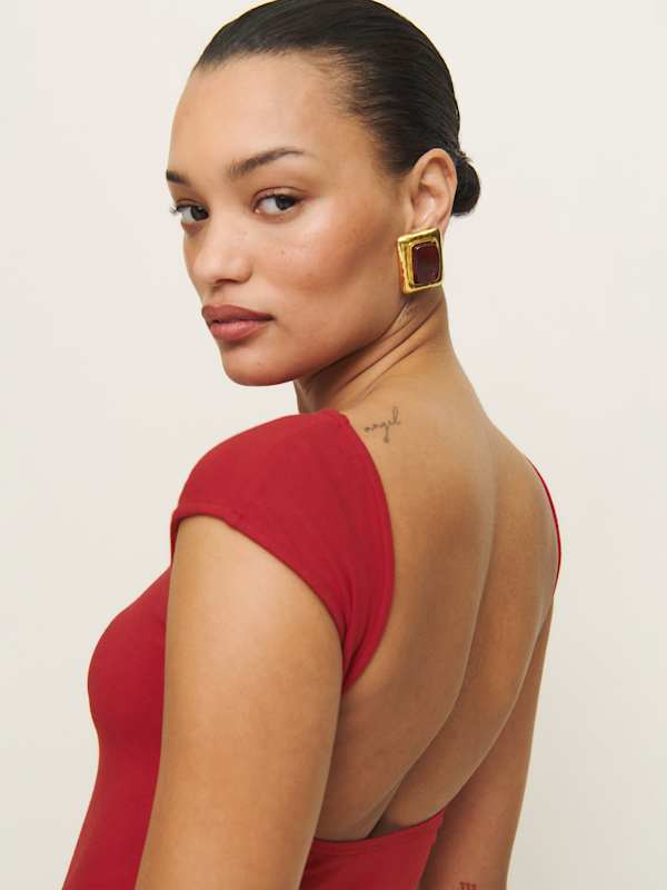 Soleil Knit Dress - Lipstick