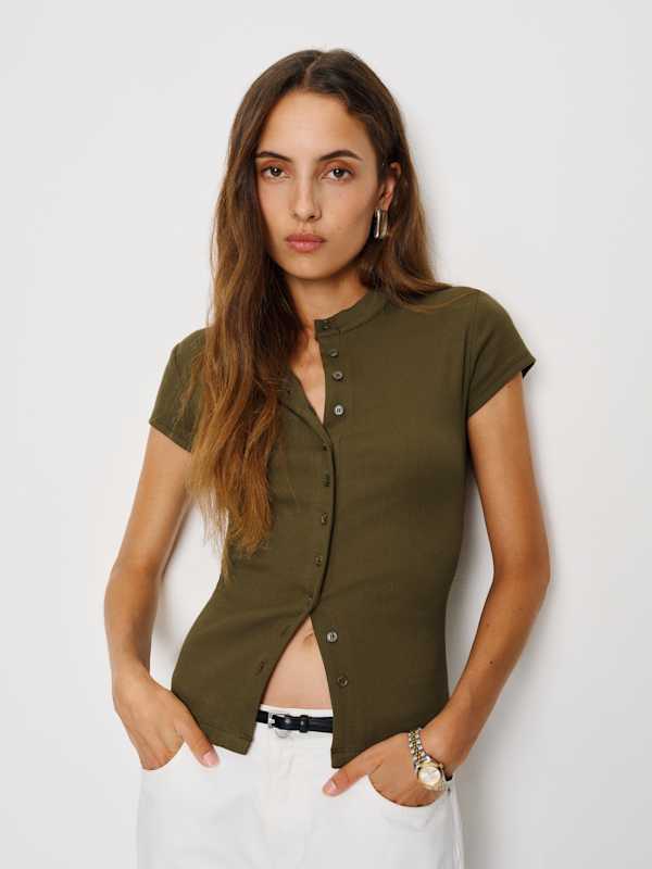 Raelynn Knit Top - Dark Olive