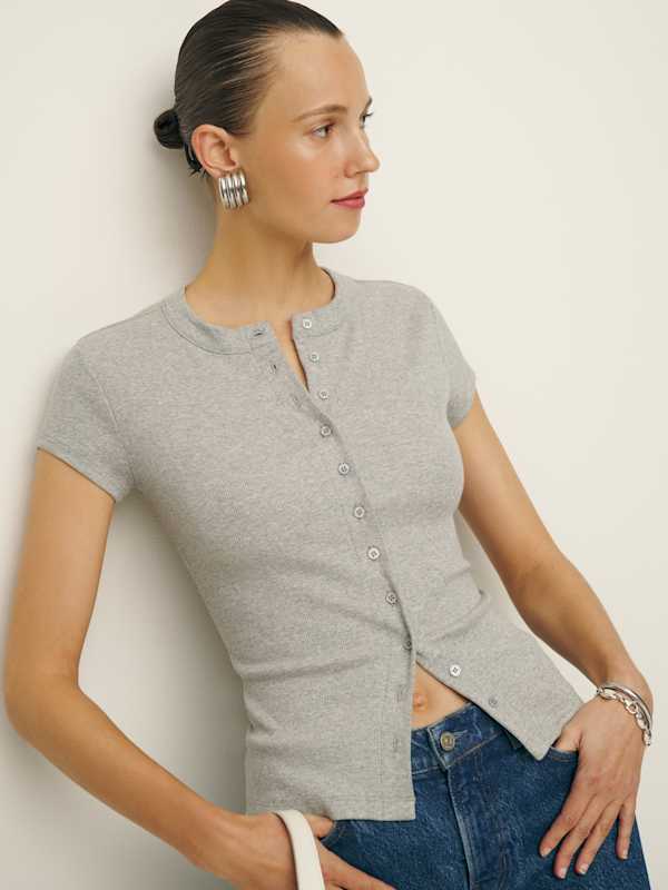 Raelynn Knit Top - Heather Grey