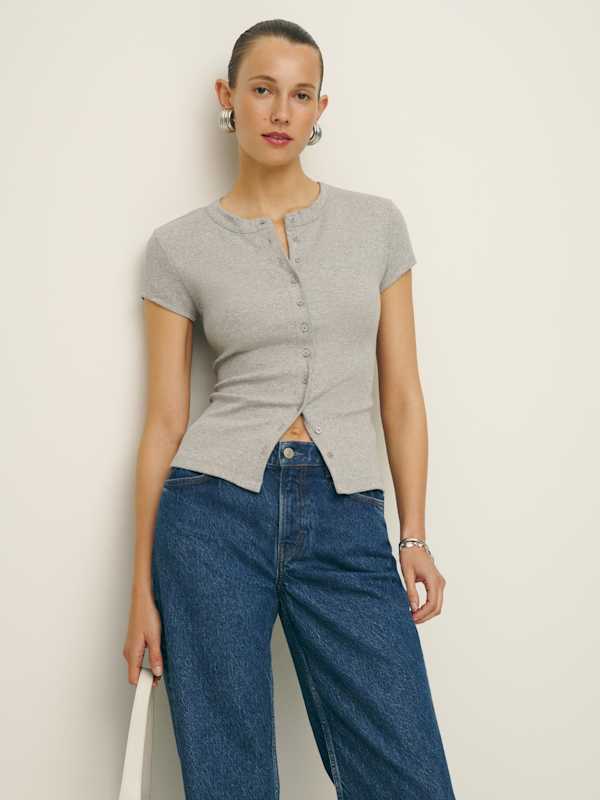 Raelynn Knit Top - Heather Grey