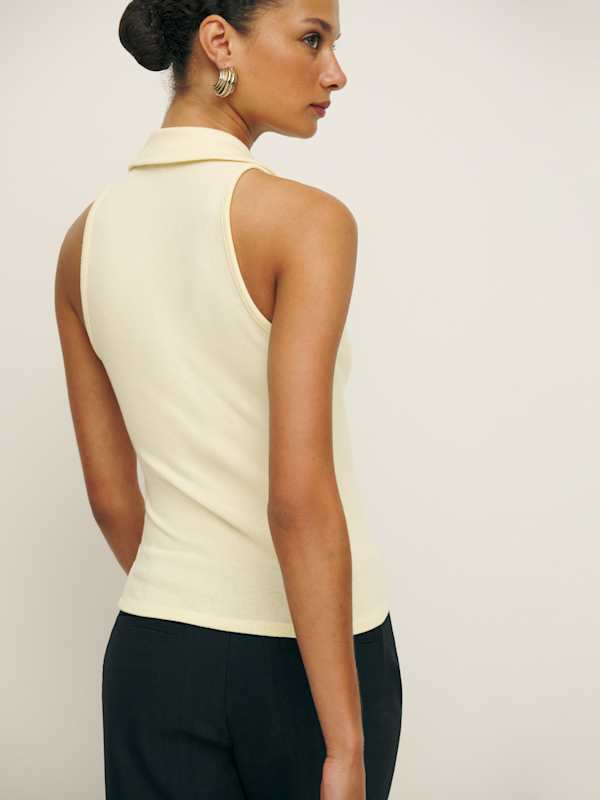 Austine Knit Top - Custard