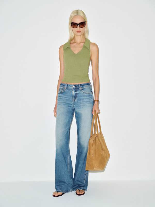 Austine Knit Top - Green Bean