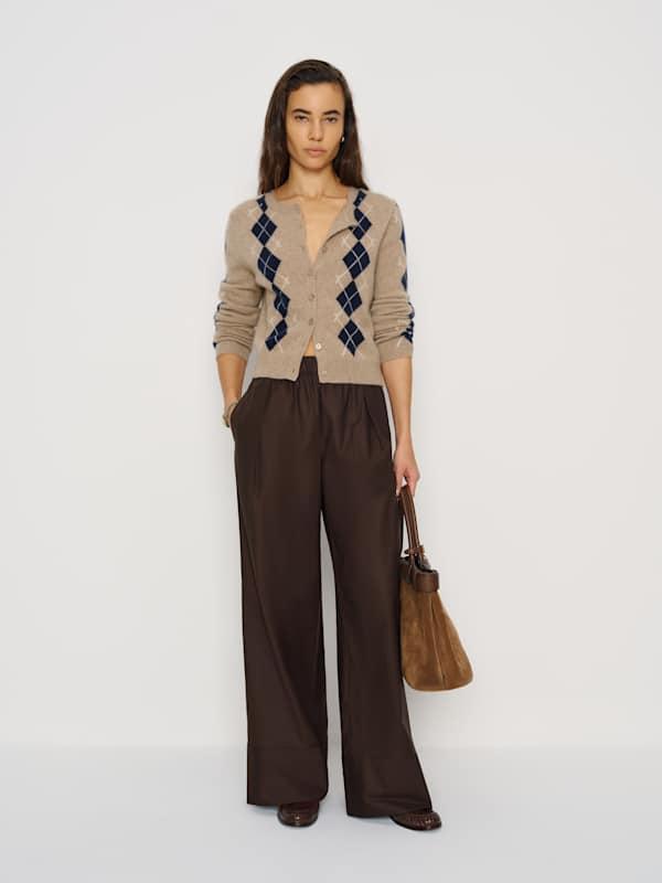 Fernando Wide Leg Pant - Mole