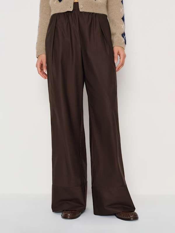 Fernando Wide Leg Pant - Mole