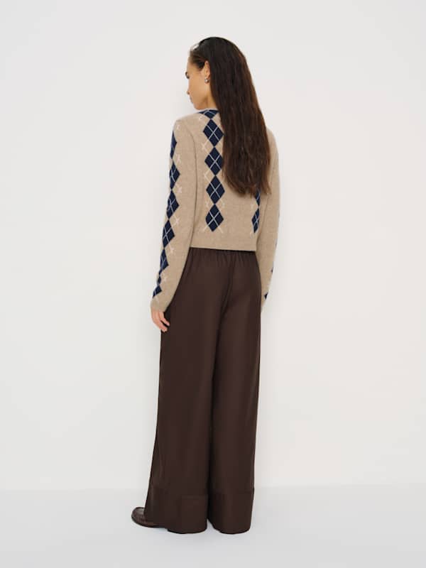 Fernando Wide Leg Pant - Mole