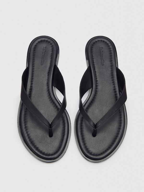 Jessie Thong Sandal - Black Leather