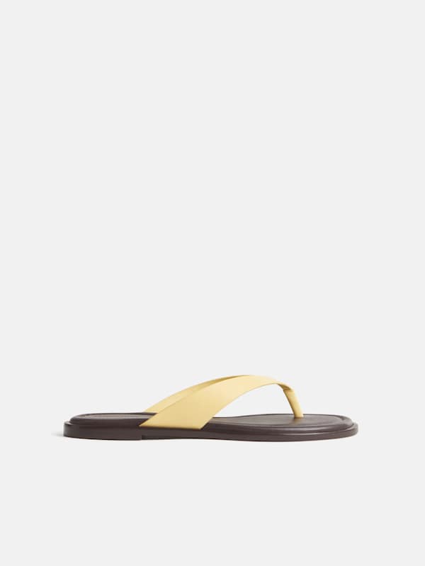 Jessie Thong Sandal - Lemon Custard Leather