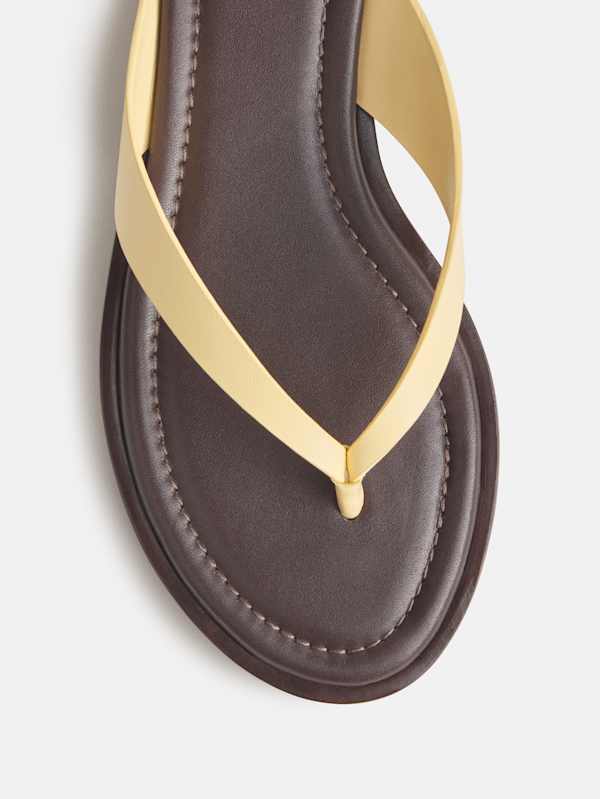 Jessie Thong Sandal - Lemon Custard Leather