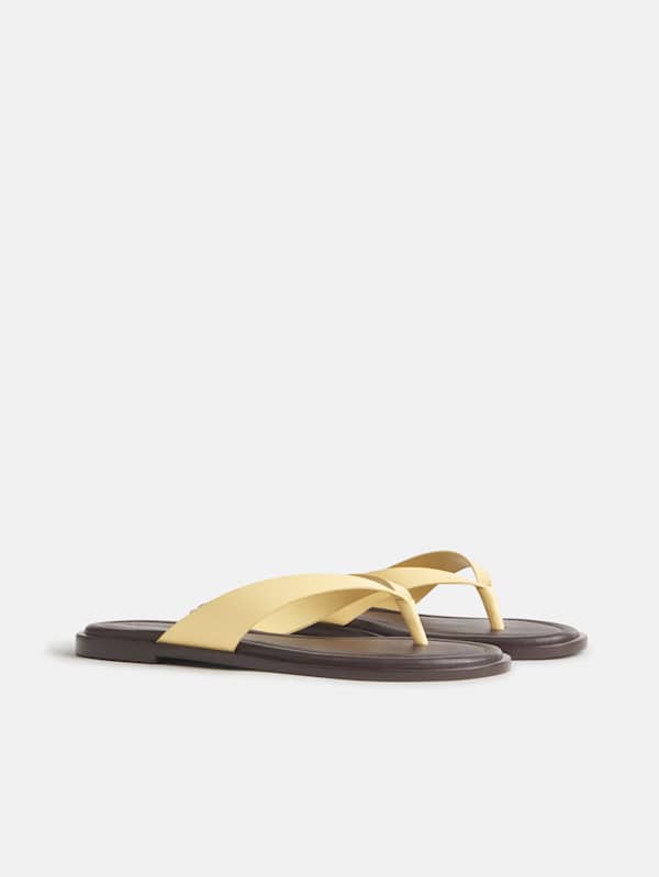 Jessie Thong Sandal - Lemon Custard Leather